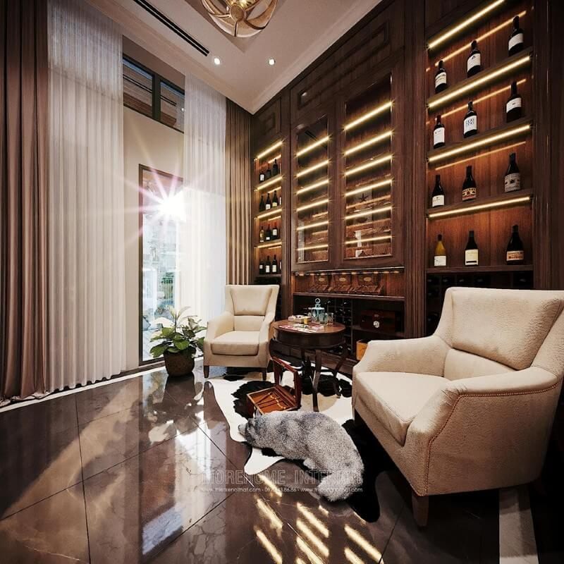 Kiểu ghế sofa đơn tân cổ điển bọc da cao cấp